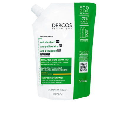DERCOS shampoo antiforfora per capelli secchi ecorefill 500 ml