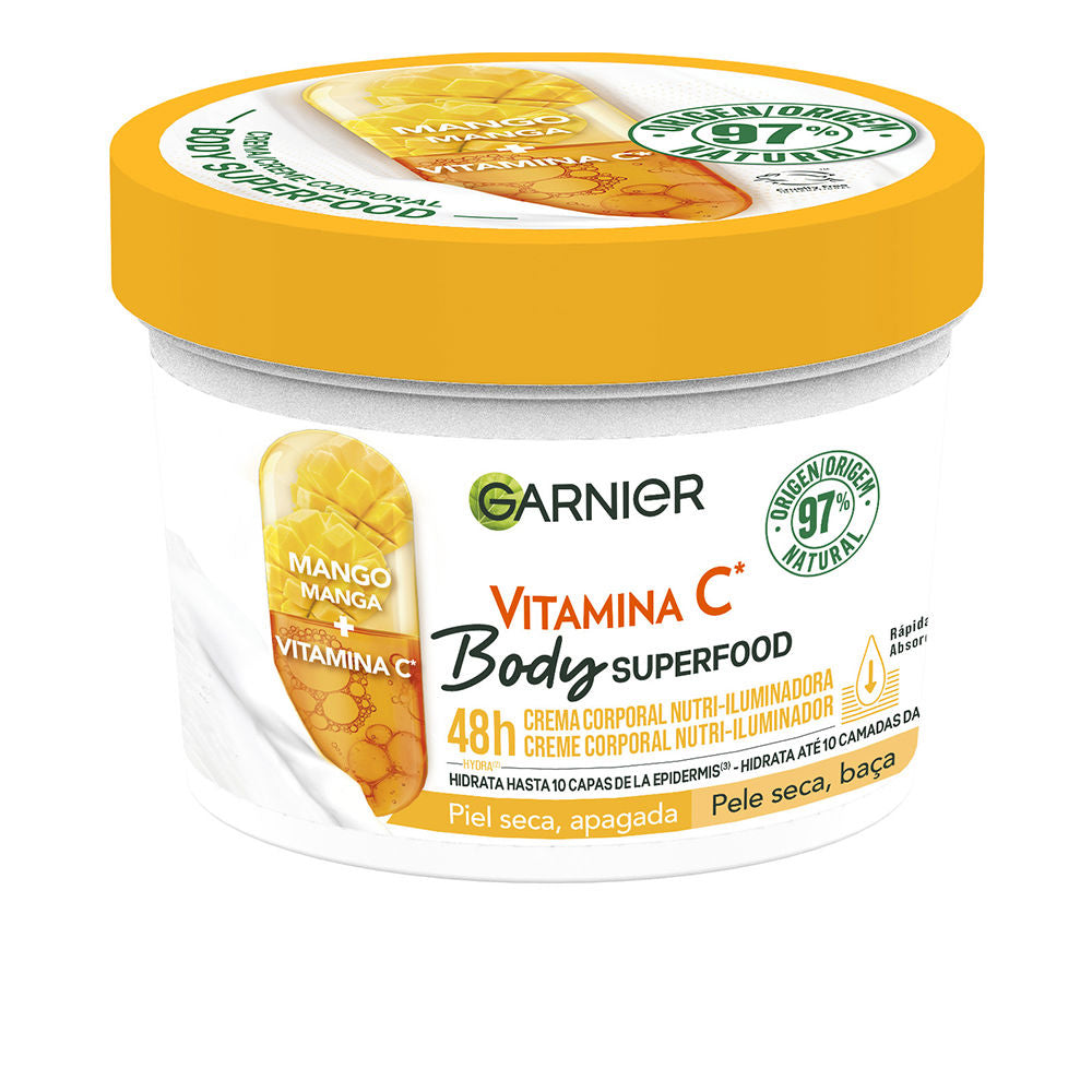 BODY SUPERFOOD MANGO crème corporelle nutri-illuminatrice pour peaux sèches et ternes 380 ml-0