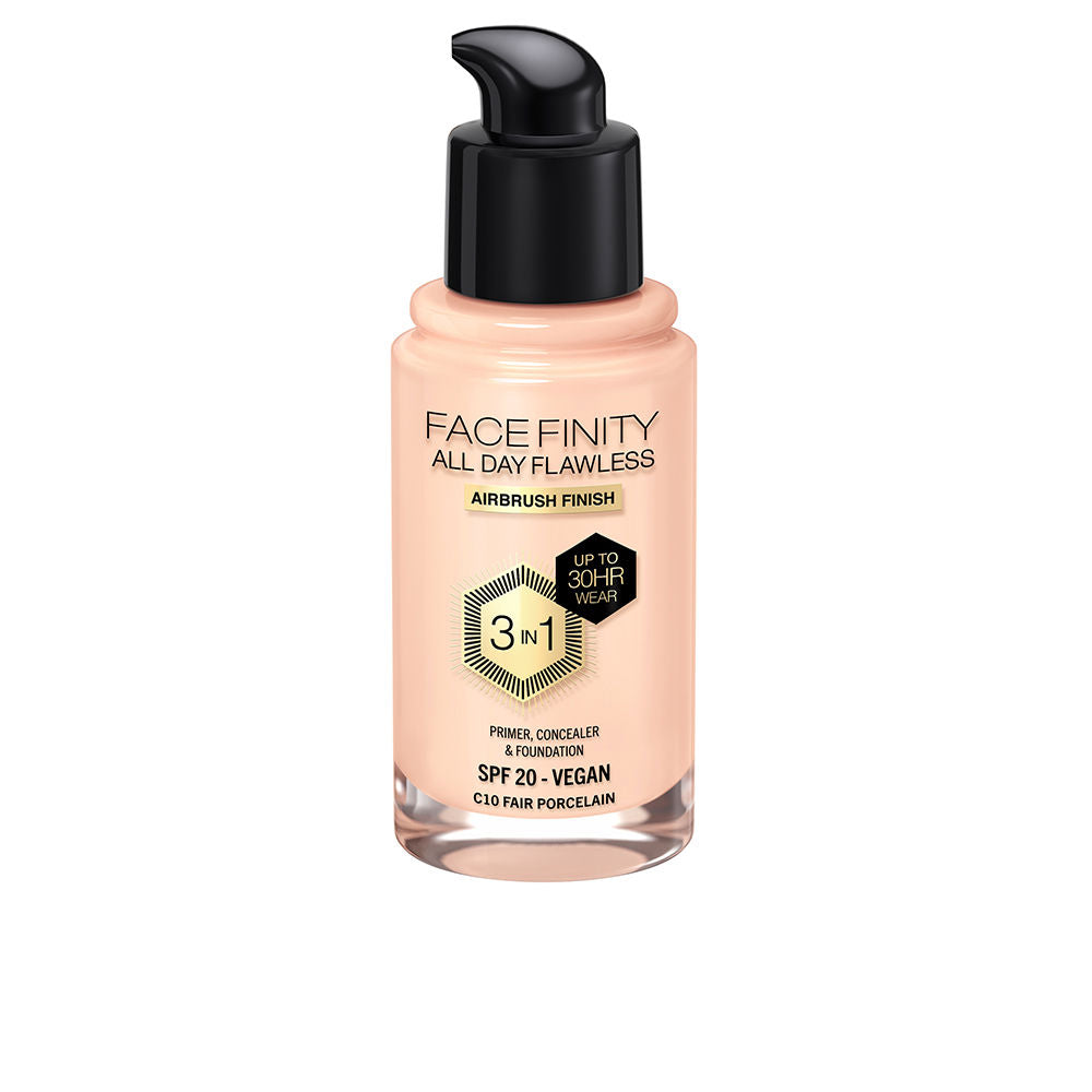 FACEFINITY ALL DAY FLAWLESS fond de teint 3 en 1 #C10-porcelaine équitable 30 ml-0