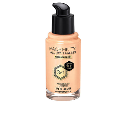 FACEFINITY ALL DAY FLAWLESS 3 IN 1 foundation #W33-crystal beige 30 ml