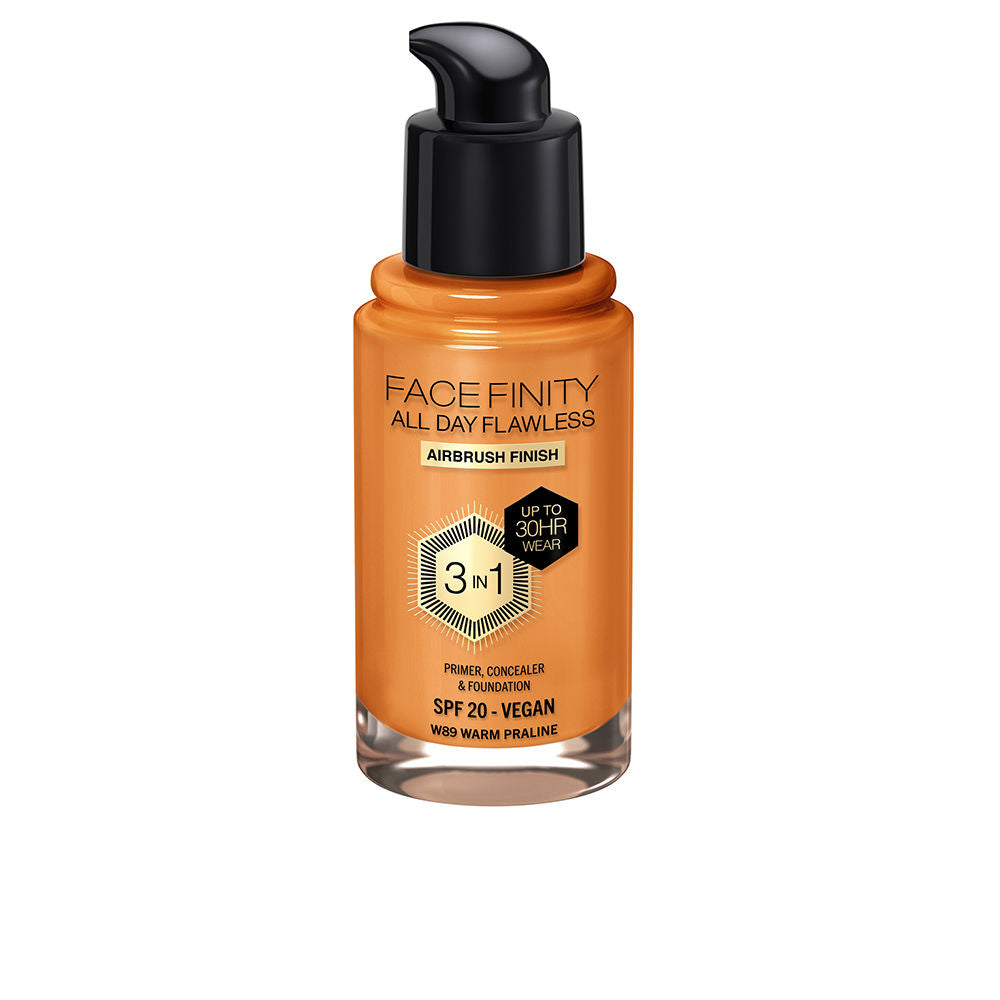 FACEFINITY ALL DAY FLAWLESS fond de teint 3 en 1 #W89-praline chaude 30 ml-0