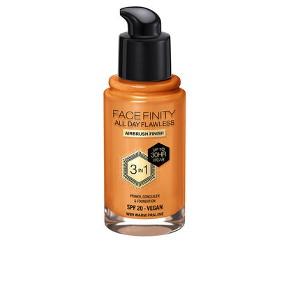 FACEFINITY ALL DAY FLAWLESS 3 EN 1 base #W89-praliné cálido 30 ml