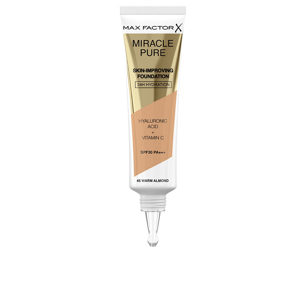 MIRACLE PURE fondotinta migliorativo della pelle idratazione 24 ore SPF30 #45-mandorla calda 30 ml-0