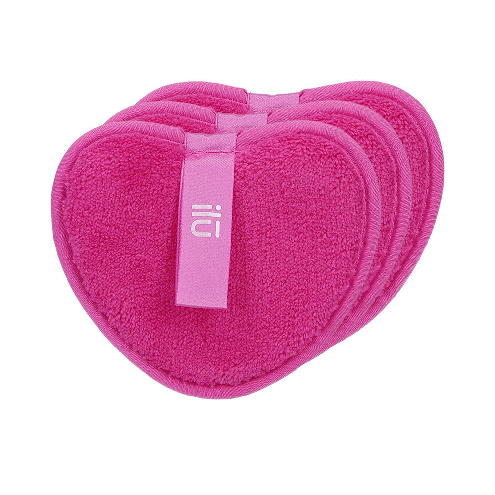 DISQUES DÉMAQUILLANTS coeur rose 3 u-0
