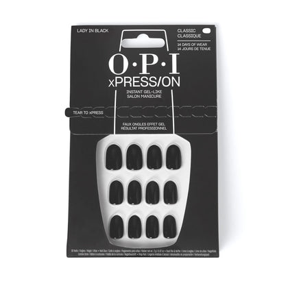 OPI xPRESS/ON Artificial Nails Iconic Shades #Lady in Black 30 u