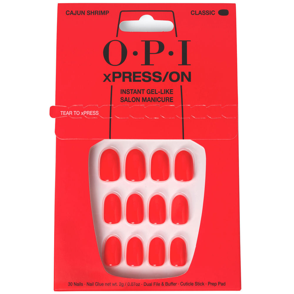 OPI xPRESS/ON Artificial Nails Iconic Shades #Cajun Shrimp 30 u-0