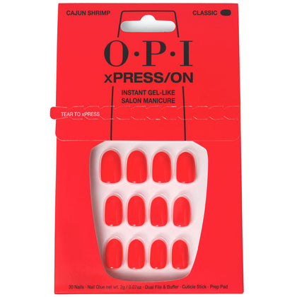 OPI xPRESS/ON Artificial Nails Iconic Shades #Cajun Shrimp 30 u