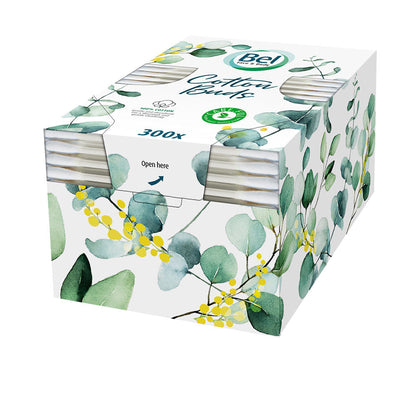 BEL PREMIUM bastoncillos de algodón 100% libre de plástico 300uds