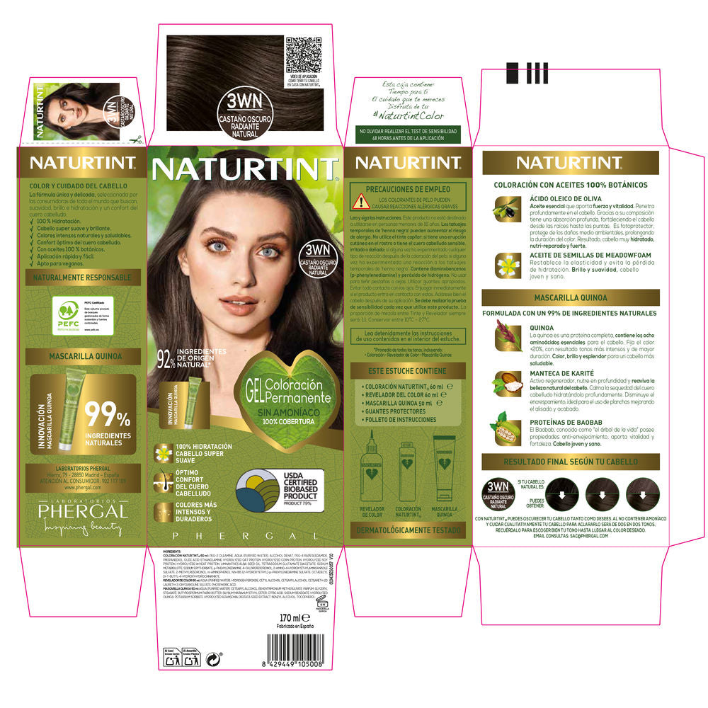 NATURTINT ammoniakfreier Farbstoff #3Wn-Natural Radiant Dark Brown 170 ml-0