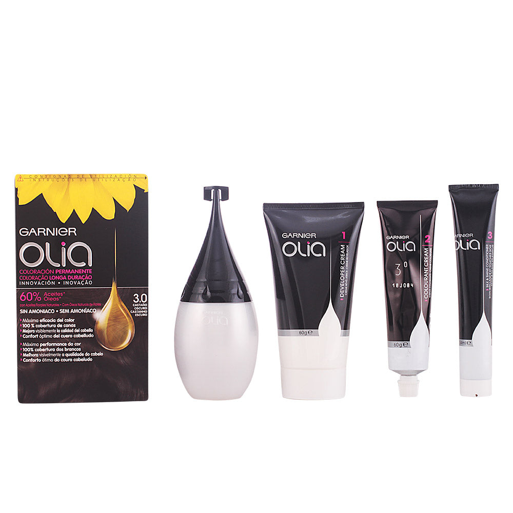 OLIA Permanent Color #3,0-Schwarz 4 pz-0