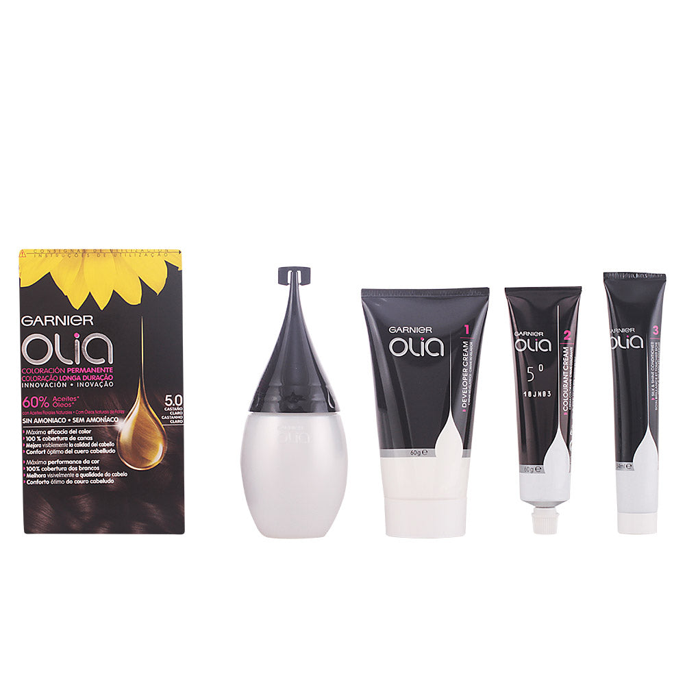 OLIA coloration permanente sans amoniaco #5.0-castaño clair 1 u-0