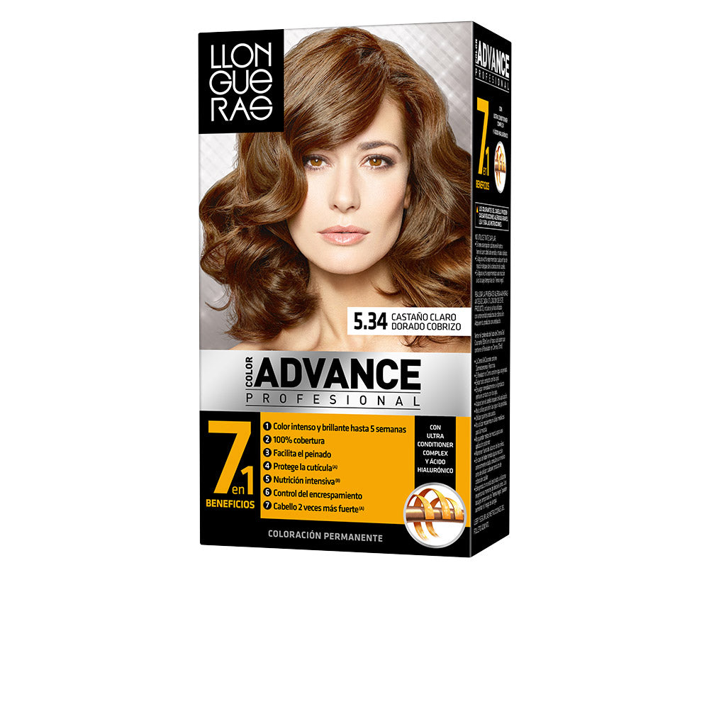 COLOR ADVANCE #5,34 castaño claro dorado cobrizo 1 u-0