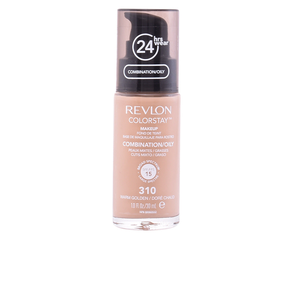 Fond de teint COLORSTAY peaux mixtes/grasses #310-doré chaud 30 ml-0