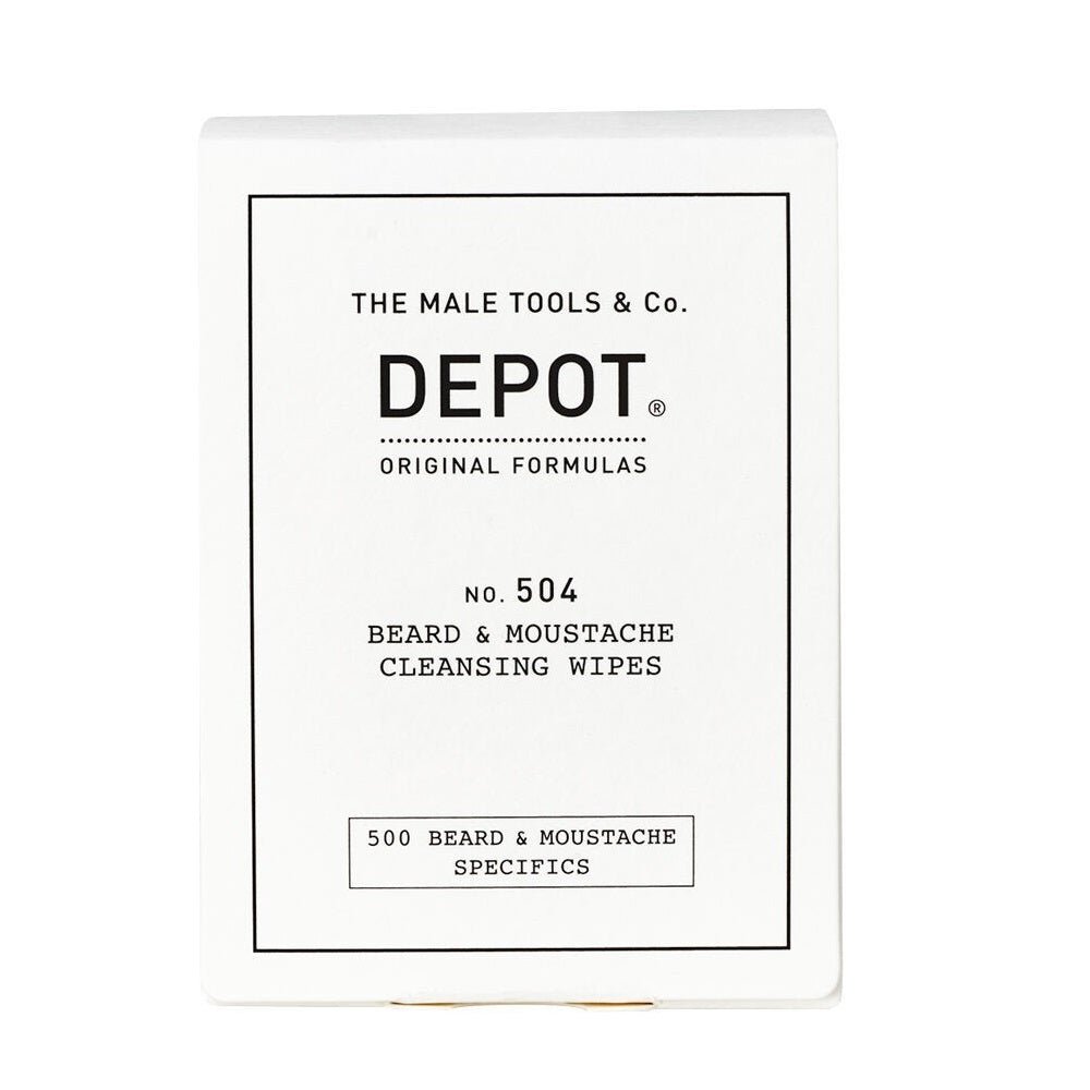 Impostare, Depot, 500 Beard & Mustache Specifics No. 504, Salviette detergenti per barba e baffi, 12 pz - Cosmova