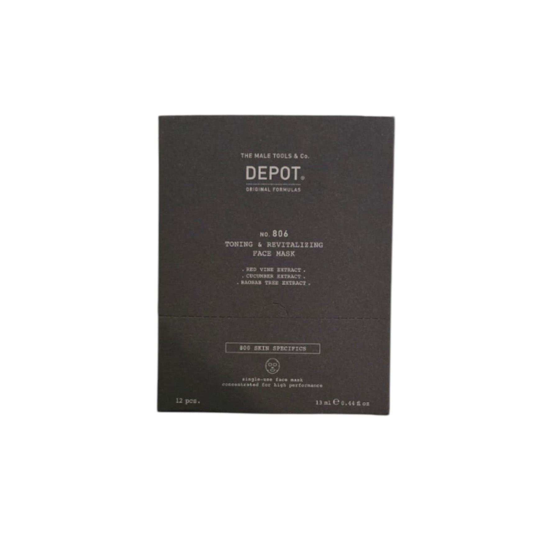 Impostare, Depot, 800 Skin Specifics No. 806, Acido ialuronico, Tonificazione e rivitalizzazione, Maschera per il viso, Per il viso, Giorno, 12 pz, 13 ml - Cosmova