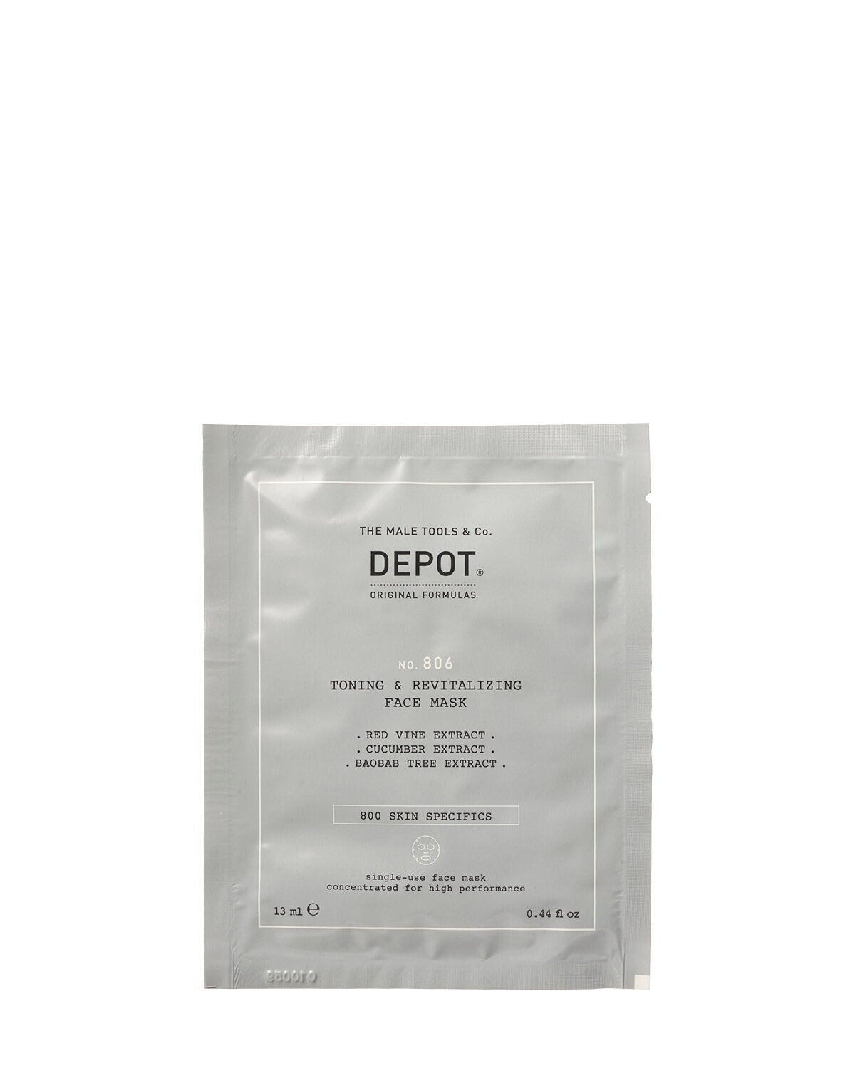 Impostare, Depot, 800 Skin Specifics No. 806, Acido ialuronico, Tonificazione e rivitalizzazione, Maschera per il viso, Per il viso, Giorno, 12 pz, 13 ml - Cosmova