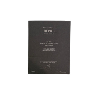 Impostare, Depot, 800 Skin Specifics Nr. 806, Acido ialuronico, Tonificazione e rivitalizzazione, Maschera per il viso, Per il viso, Giorno, 12 pz, 13 ml