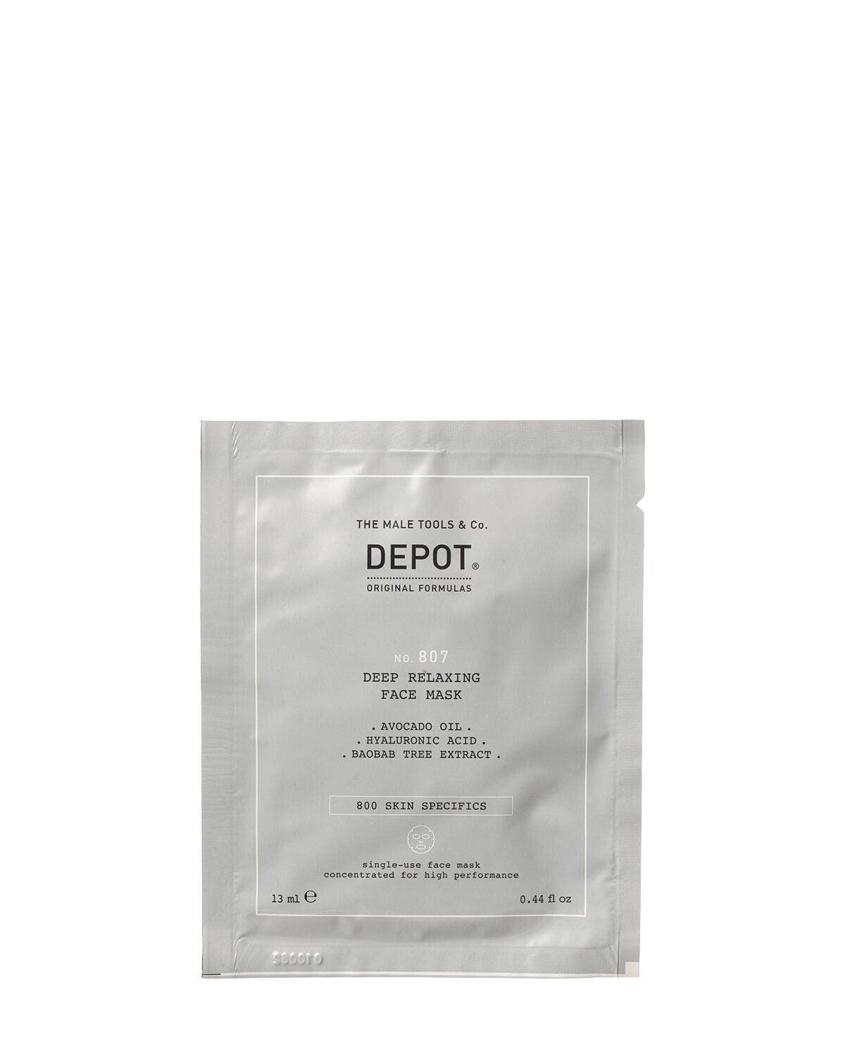 Impostare, Depot, 800 Skin Specifics No. 807, Acido ialuronico, Lenitivo/Idratante & Nutriente, Maschera per il viso, Per il viso, Giorno, 12 pz, 13 ml - Cosmova