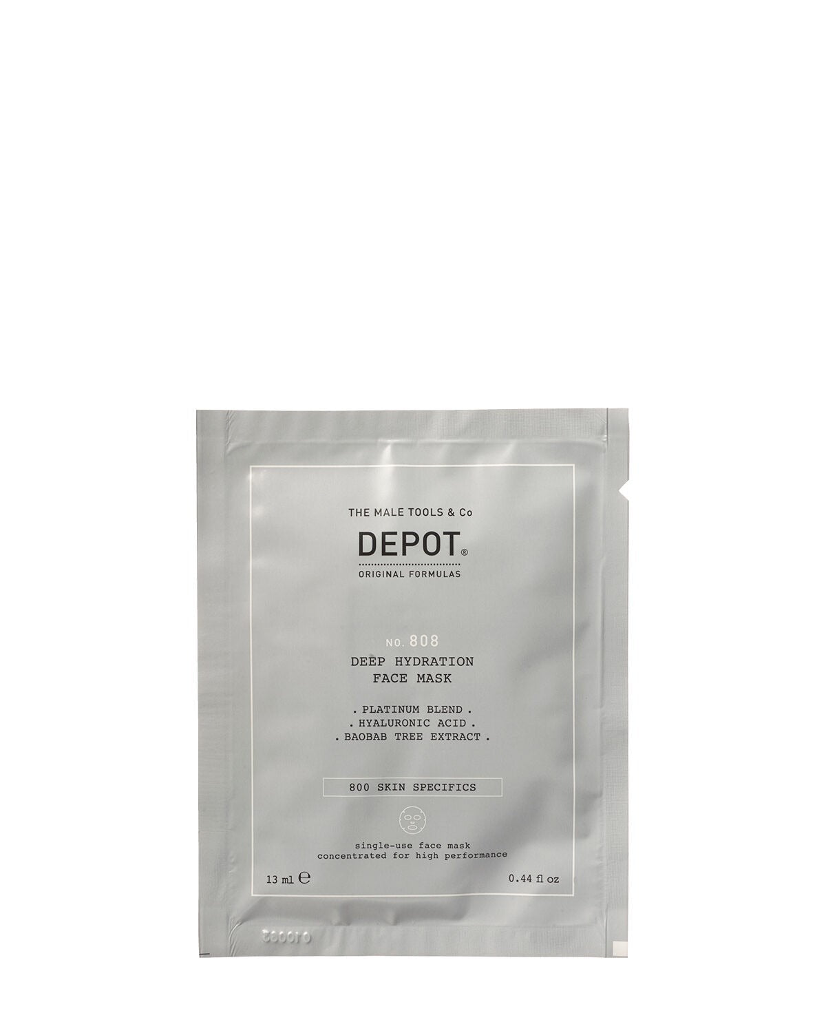 Impostare, Depot, 800 Skin Specifics No. 808, Acido ialuronico, Profondamente idratante/Calmante e rivitalizzante, Maschera per il viso, Per il viso, Giorno, 12 pz, 13 ml - Cosmova