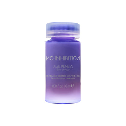 Set, No Inhibition, Age Renew Rehydrating Element O2, Siero per capelli, Setoso & Salutare, 4 pz, 10 ml