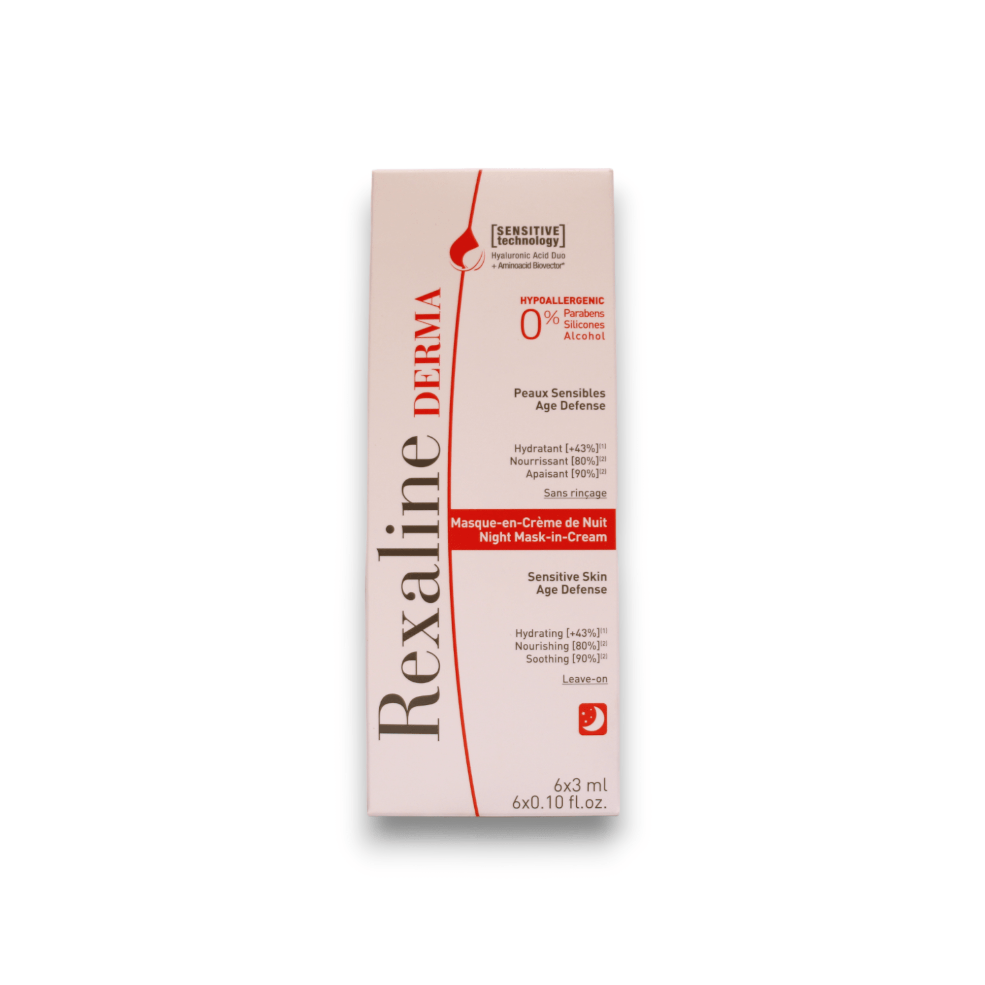Impostare, Rexaline, Derma, Nutriente, Maschera da notte, 6 pz, 3 ml - Cosmova