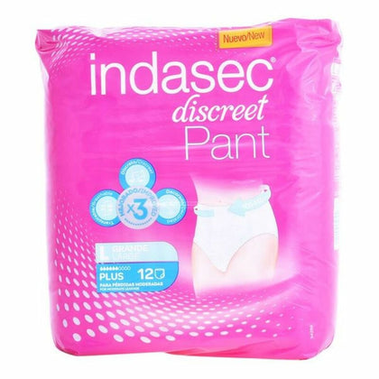 Couches pour incontinence Pant Plus Talla Grande Indasec 3821862 (12 uds)