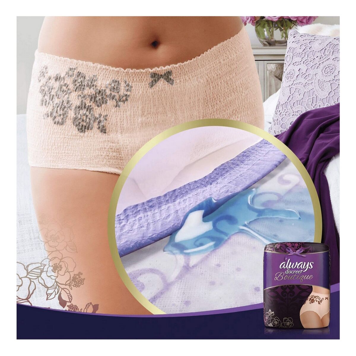 Inkontinenz-Hygieneeinlage Ausonia Discreet Boutique Large (8 uds)-3