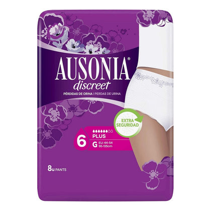 Inkontinenz-Hygieneeinlage Ausonia Discreet Large (8 uds)