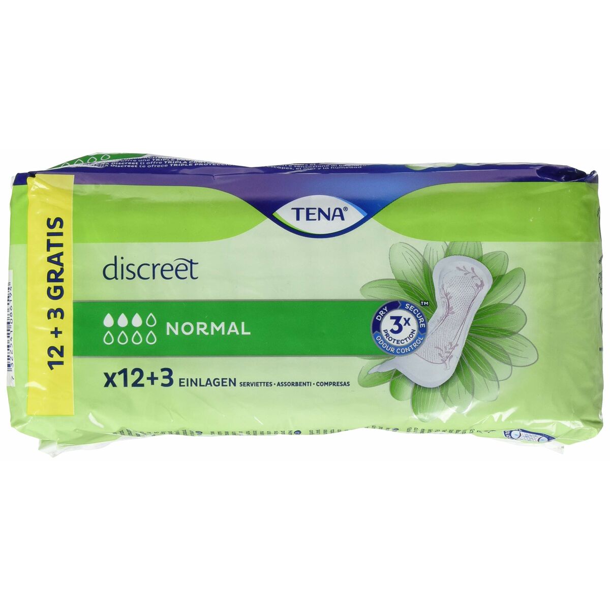 Incontinence Sanitary Pad Tena Discreet 15 Units (Parapharmacy) - Cosmova