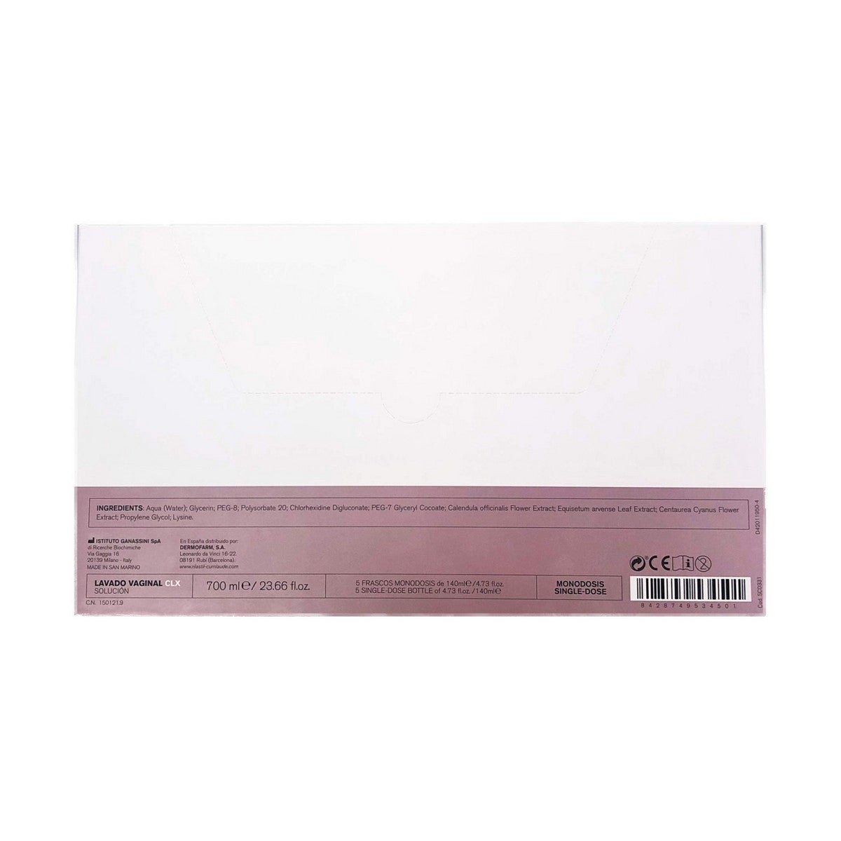 Intimate Care Cumlaude Lab Vaginal Cleansing Solution CLX Single Dose (5 x 140 ml) - Cosmova