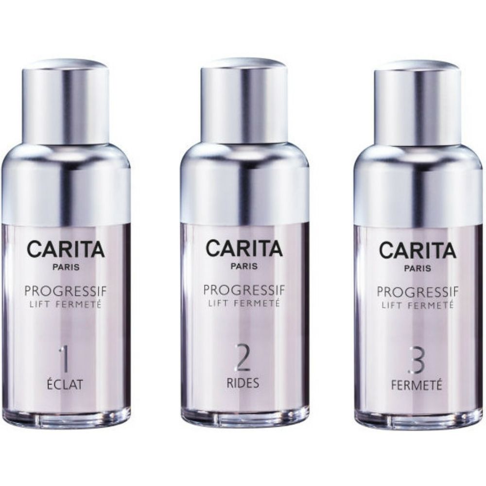 Jeunesse Originelle Set Carita Paris: Progressif Lift Fermete, AHA, Firming, Serum, For Face, 15 ml + Progressif Lift Fermete, AHA, Anti-Wrinkle, Serum, For Face, 15 ml + Progressif Lift Fermete, AHA, Anti-Ageing, Serum, For Face, 15 ml - Cosmova