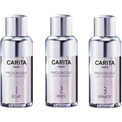 Set Jeunesse Originelle Carita Paris: Progressif Lift Fermete, AHA, Ferme, Ser, Pentru Față, 15 ml + Progressif Lift Fermete, AHA, Antirid, Ser, Pentru Față, 15 ml + Progressif Lift Fermete, AHA, Anti-Îmbătrânire, Ser, Pentru Față, 15 ml