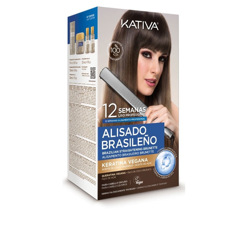 KATIVA PROFESSIONAL BRAZILIAN STRAIGHTENING PRO DARK CASE 6 pcs - Cosmova