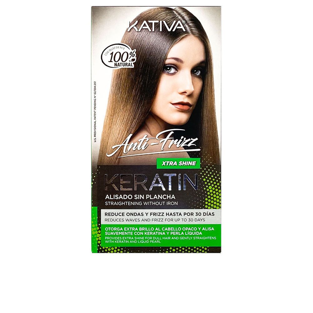 KERATIN ANTI-FRIZZ Alisado brasileño sin plancha extra brillo 30 días 3 u-0