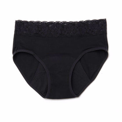 KIWITAS ENCAJE braguitas menstruales negro #M 1 pz