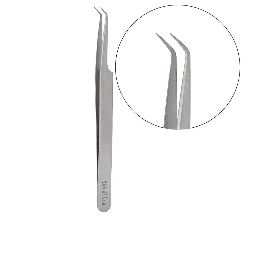 L SHAPE eyelash tweezers 1 u - Cosmova