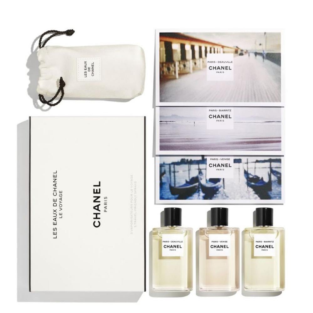 Les Eaux De Chanel Set Chanel: Paris – Deauville, Eau De Toilette, For Women, 30 ml + Paris – Venise, Eau De Toilette, For Women, 30 ml + Paris – Biarritz, Eau De Toilette, For Women, 30 ml - Cosmova