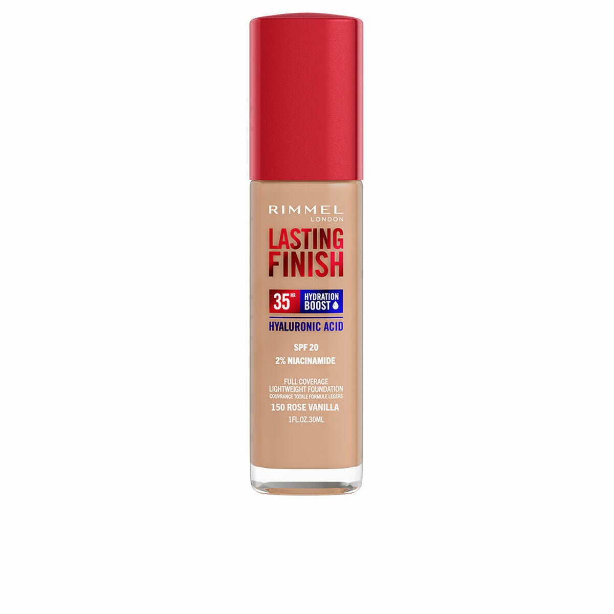 Liquid Make Up Base Rimmel London Lasting Finish Nº 150 Rose Vanilla Spf 20 30 ml - Cosmova