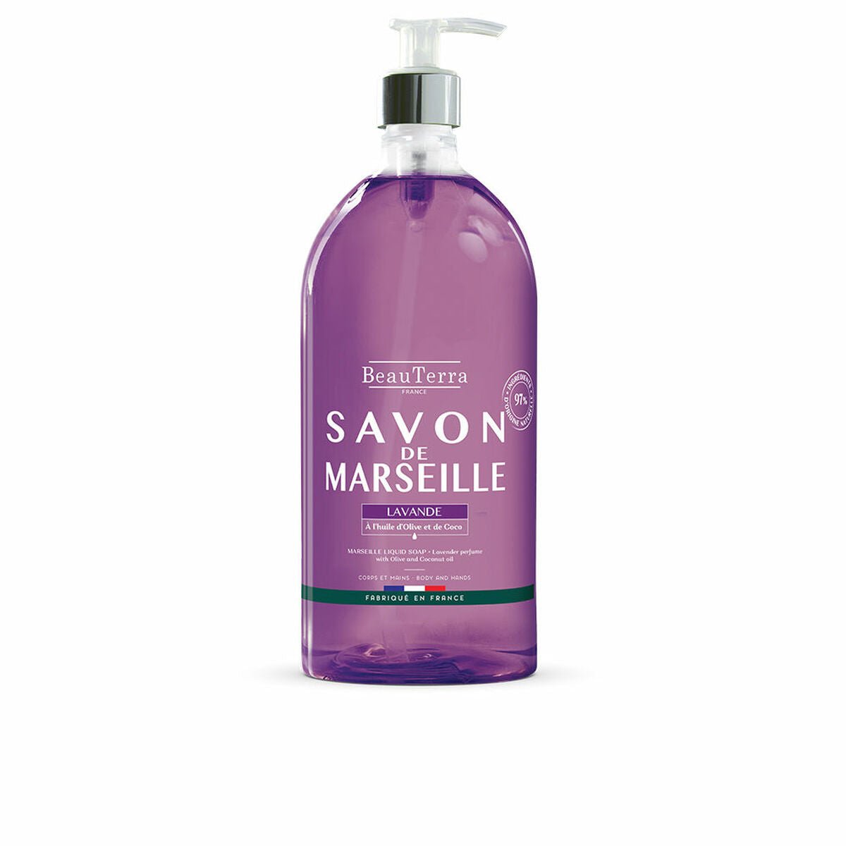 Flüssigseife Beauterra Marseille Hände Universal Lavendel 1 L-0