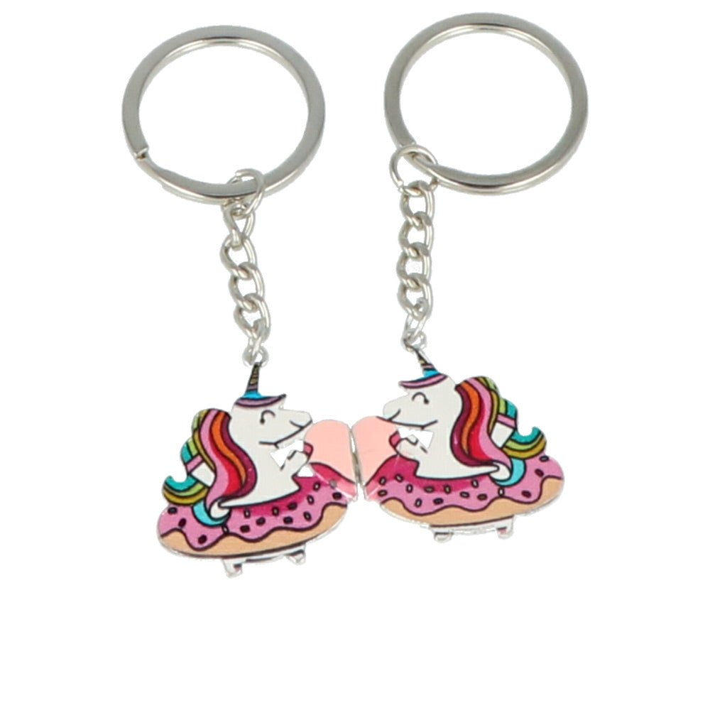 LLAVEROS UNICORNIO CON IMÁN BFF Set 2 Stück-0