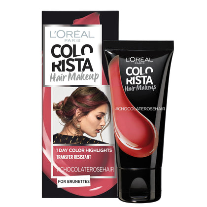 L'Oreal Paris, Colorista Hair Makeup, Tintura per capelli semi-permanente,  #CHOCOLATEROSEHAIR, 30 ml