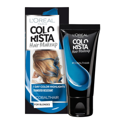 L'Oreal Paris, Colorista Hair Makeup, Tintura per capelli semi-permanente,  #COBALTHAIR, 30 ml