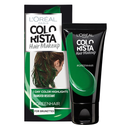 L'Oreal Paris, Colorista Hair Makeup, Tintura per capelli semi-permanente, #GREENHAIR, 30 ml