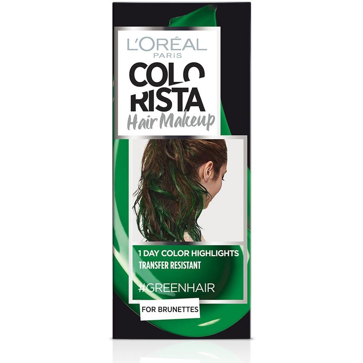L'Oreal Paris, Colorista Hair Makeup, Tintura per capelli semi-permanente, GREENHAIR, 30 ml - Cosmova