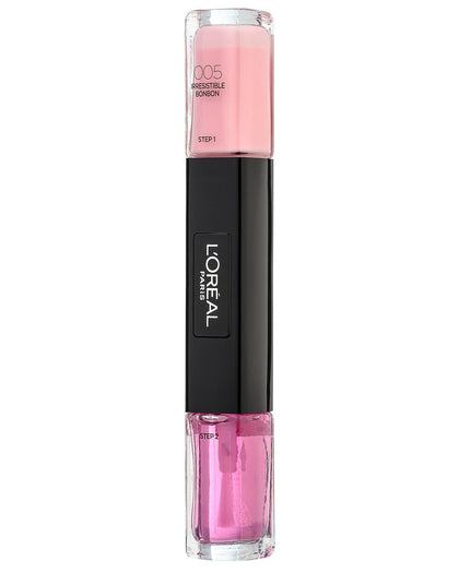 L'Oreal Paris, Infallible, Smalto per unghie 2-in-1, 005, Bonbon irresistibile, 2 x, 5 ml