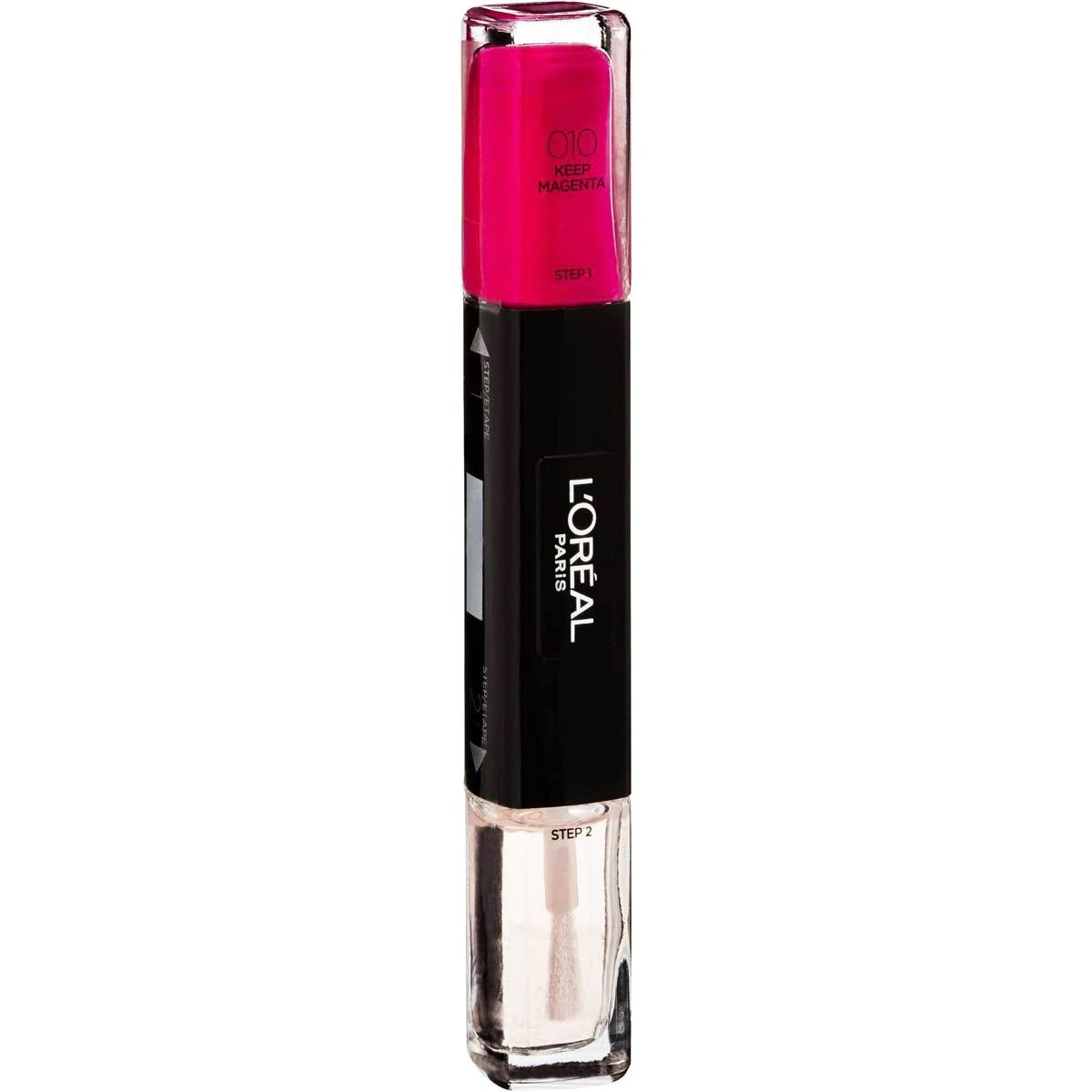 L'Oreal Paris, Infallible, Smalto per unghie 2-in-1, 010, Mantieni il magenta, 2 x, 5 ml - Cosmova