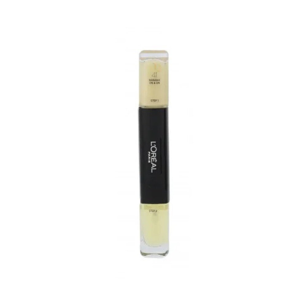 L'Oreal Paris, Infallible, Smalto per unghie 2-in-1, 041, Banana su 8 su, 2 x, 5 ml - Cosmova