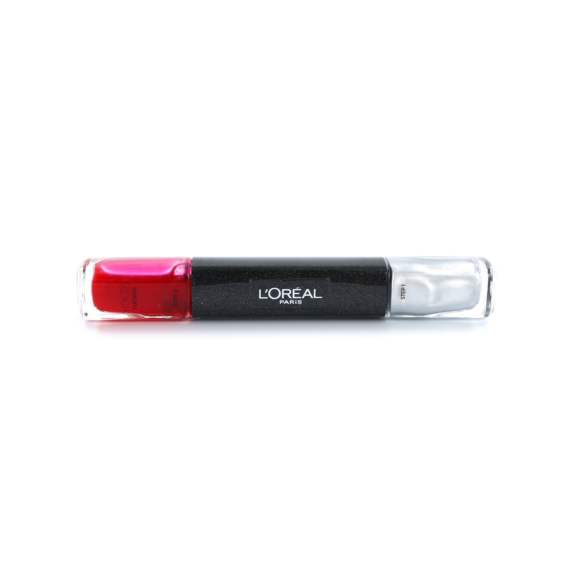 L'Oreal Paris, Infallible, Smalto per unghie 2-in-1, MTX 026, Fucsia, 2 x, 5 ml - Cosmova