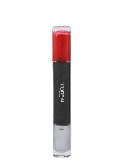L'Oreal Paris, Infallible, Smalto per unghie 2-in-1, MTX 028, Corallo, 2 x, 5 ml