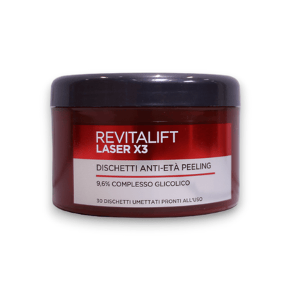 L'Oreal Paris, Revitalift Laser X3, Acido glicolico, Anti-età, Pad peel-off, 30 pz